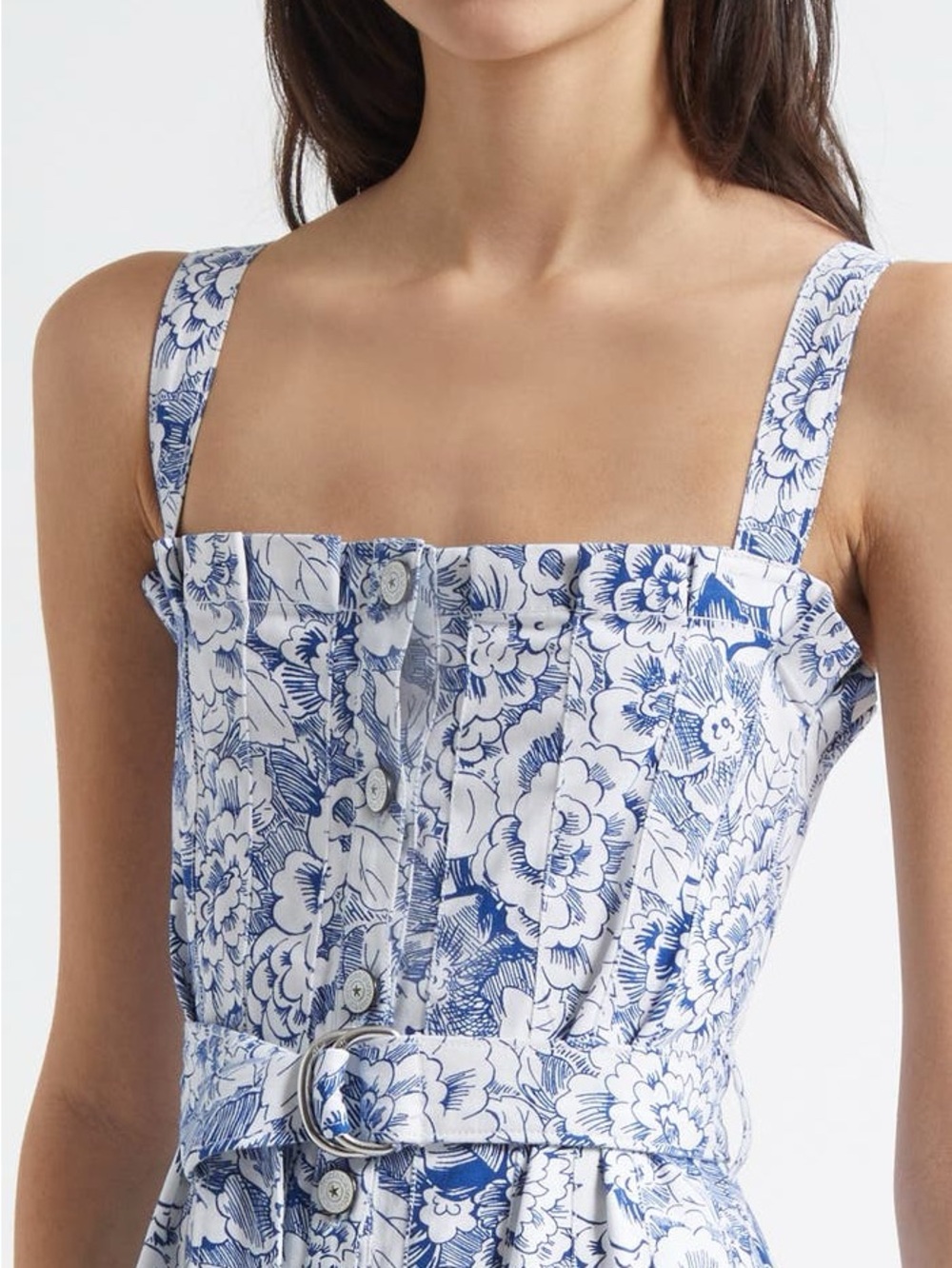 Cing à Sept Floral Print A-Line Dress.  Size 4 - Picture 3 of 12